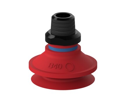 Przyssawka mieszkowa B40, Silikon SIL 50°, NPT 3/8" zew., filtr siatkowy (S.B40S50.NT38M.01) (0101473) - Piab