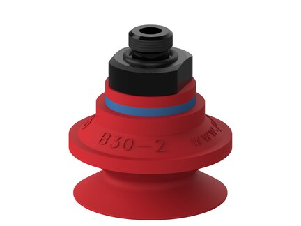 Przyssawka mieszkowa B30-2, Silikon SIL 50°, G1/8" zew., filtr siatkowy (S.B30-2S50.G18M.01) (9912916) - Piab