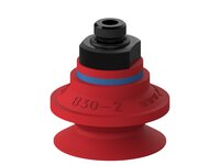 Przyssawka mieszkowa B30-2, Silikon SIL 50°, G1/8" zew., filtr siatkowy (S.B30-2S50.G18M.01) (9912916) - Piab