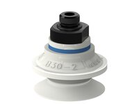 Przyssawka mieszkowa B30-2, Silikon SIL 50°, FDA, G1/8" zew., filtr siatkowy (S.B30-2SF50.G18M.01) (9913103) - Piab