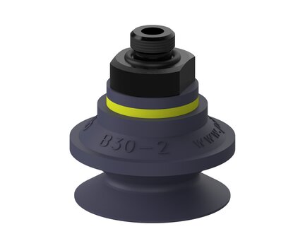 Przyssawka mieszkowa B30-2, Nitryl HNBR 75°, G1/8" zew., filtr siatkowy (S.B30-2HN75.G18M.01) (9915534) - Piab