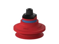 Przyssawka mieszkowa B50-2, Silikon SIL 50°, NPT 3/8" zew., podwójny zawór przepływu (S.B50-2S50.NT38M.50) (0101660) - Piab