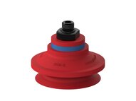 Przyssawka mieszkowa B50-2, Silikon SIL 50°, G1/8" zew., podwójny zawór przepływu (S.B50-2S50.G18M.50) (9922970) - Piab