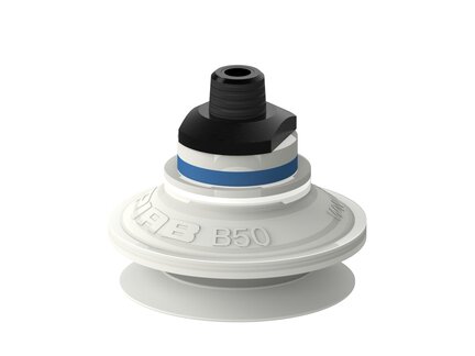 Przyssawka mieszkowa B50, Silikon SIL 50°, FDA, NPT 1/4" zew., filtr siatkowy (S.B50SF50.NT14M.01) (9909664) - Piab