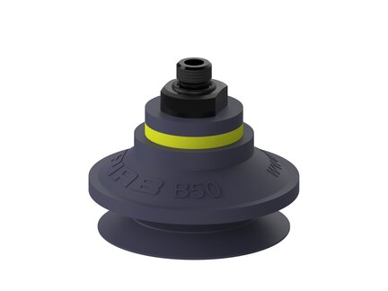 Przyssawka mieszkowa B50, Nitryl HNBR 75°, G1/8" zew., filtr siatkowy (S.B50HN75.G18M.01) (9923134) - Piab
