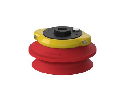 Przyssawka mieszkowa B110, Silikon SIL 50°, G1/2" wew., filtr siatkowy+dysk filtr. (S.B110S50.G12F.50) (0101898) - Piab