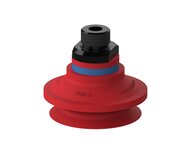Przyssawka mieszkowa B50-2, Silikon SIL 50°, G3/8" zew., podwójny zawór przepływu (S.B50-2S50.G38M.50) (0101659) - Piab