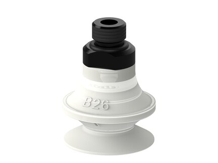 Przyssawka mieszkowa B26, Silikon SIL 50°, FDA, G1/8" zew., filtr siatkowy (S.B26SF50.G18M.01) (9943445) - Piab