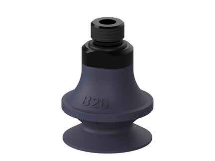 Przyssawka mieszkowa B26, Nitryl HNBR 50°, G1/8" zew., filtr siatkowy (S.B26HN50.G18M.01) (9943780) - Piab