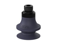 Przyssawka mieszkowa B26, Nitryl HNBR 50°, G1/8" zew., filtr siatkowy (S.B26HN50.G18M.01) (9943780) - Piab