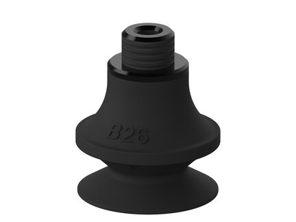 Przyssawka mieszkowa B26, Chloropren 50°, G1/8"/M5 wew., bez filtra (S.B26CR50.G18MMM5F.00) (9965040) - Piab