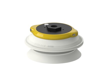 Przyssawka mieszkowa B150, Silikon SIL 60°, FDA, G1/2" wew., filtr siatkowy (S.B150SF60.G12F.01) (0200552) - Piab