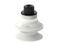 Przyssawka mieszkowa B26, Silikon SIL 50°, FDA, G1/8"/M5 wew., filtr siatkowy (S.B26SF50.G18MMM5F.01) (9945171) - Piab