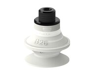 Przyssawka mieszkowa B26, Silikon SIL 50°, FDA, G1/8"/M5 wew., filtr siatkowy (S.B26SF50.G18MMM5F.01) (9945171) - Piab