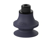 Przyssawka mieszkowa B26, Nitryl HNBR 50°, G1/8"/M5 wew., filtr siatkowy (S.B26HN50.G18MMM5F.01) (9944865) - Piab