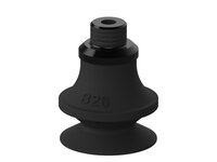 Przyssawka mieszkowa B26, Chloropren 50°, G1/8"/M5 wew. kompozyt, bez filtra (S.B26CR50.G18MMM5FC.00) (9943806) - Piab