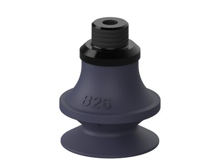 Przyssawka mieszkowa B26, Nitryl HNBR 50°, G1/8"/M5 wew. kompozyt, bez filtra (S.B26HN50.G18MMM5FC.00) (9945408) - Piab