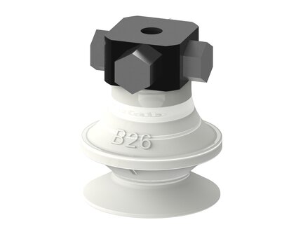 Przyssawka mieszkowa B26, Silikon SIL 50°, FDA, 5xM5 wew., bez filtra (S.B26SF50.M5M5F.00) (9945174) - Piab