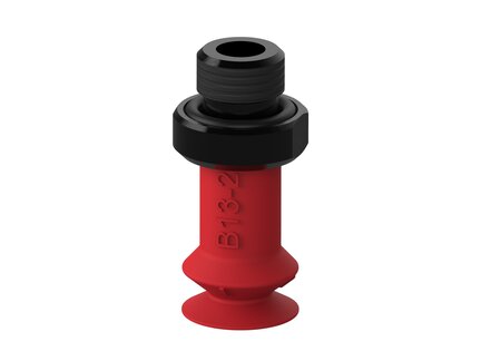Przyssawka mieszkowa B13-2, Silikon SIL 50°, G1/8" zew., bez filtra (S.B13-2S50.G18M.00) (9942709) - Piab