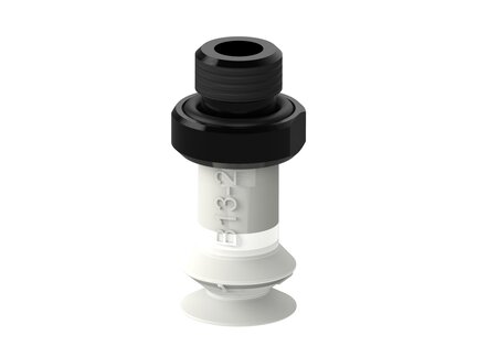 Przyssawka mieszkowa B13-2, Silikon SIL 50°, FDA, G1/8" zew., bez filtra (S.B13-2SF50.G18M.00) (9943091) - Piab