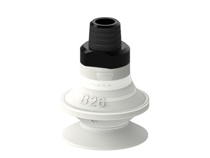Przyssawka mieszkowa B26, Silikon SIL 50°, FDA, NPT 1/8" zew., zawór ster., podw.. przepł., filtr siatkowy (S.B26SF50.NT18M.54) (9955179) - Piab