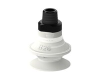 Przyssawka mieszkowa B26, Silikon SIL 50°, FDA, NPT 1/8" zew., zawór ster., podw.. przepł., filtr siatkowy (S.B26SF50.NT18M.54) (9955179) - Piab