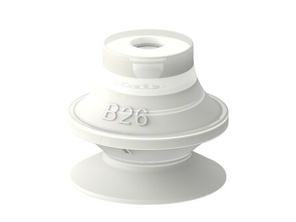 Przyssawka mieszkowa B26, Silikon SIL 50°, FDA, bez filtra (S.B26SF50.XXX.00) (0212601) - Piab