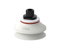 Przyssawka mieszkowa B65, Silikon SIL 50°, FDA, NPT 3/8" zew., filtr siatkowy (S.B65SF50.NT38M.01) (9973176) - Piab