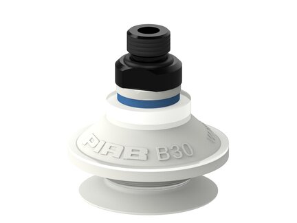 Przyssawka mieszkowa B30, Silikon SIL 50°, FDA, G1/8" zew., filtr siatkowy (S.B30SF50.G18M.01) (9910412) - Piab