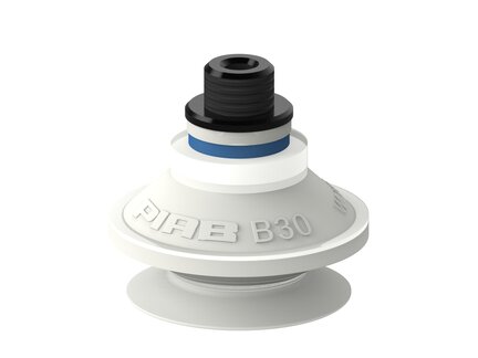 Przyssawka mieszkowa B30, Silikon SIL 50°, FDA, G1/8"/M5 wew., bez filtra (S.B30SF50.G18MMM5F.00) (9918117) - Piab