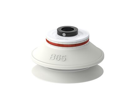 Przyssawka mieszkowa B65, Silikon SIL 50°, FDA, mocowanie wtykowe Ø11, bez filtra (S.B65SF50.PD11X.00) (9973318) - Piab