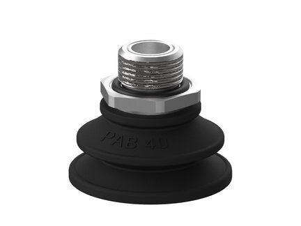 Przyssawka mieszkowa PAB40, Nirtyl-PCV 60°, G3/8" zew., filtr siatkowy (S.PAB40NP60.G38M.01) (9955941) - Piab