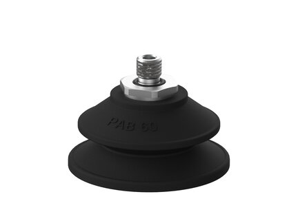 Przyssawka mieszkowa PAB60, Nirtyl-PCV 60°, G1/8" zew., bez filtra (S.PAB60NP60.G18M.00) (9956109) - Piab