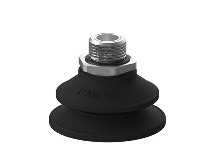 Przyssawka mieszkowa PAB50, Nirtyl-PCV 60°, G3/8" zew., filtr siatkowy (S.PAB50NP60.G38M.01) (9956059) - Piab