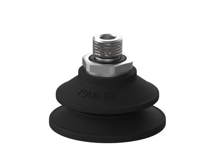 Przyssawka mieszkowa PAB50, Nirtyl-PCV 60°, G1/4" zew., bez filtra (S.PAB50NP60.G14M.00) (9956026) - Piab