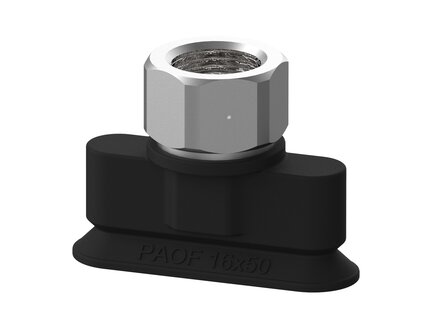 Przyssawka płaska owalna PAOF, 16X50 mm, Nirtyl-PCV 60°, G3/8", wew., bez filtra (S.PAOF16X50NP60.G38F.00) (9958400) - Piab