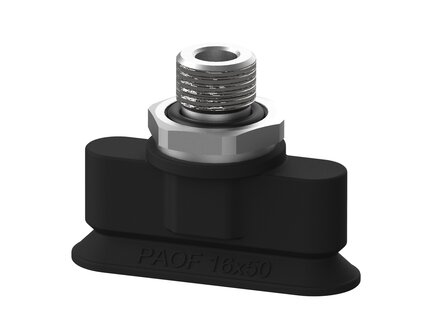 Przyssawka płaska owalna PAOF, 16X50 mm, Nirtyl-PCV 60°, G1/4" zew., bez filtra (S.PAOF16X50NP60.G14M.00) (9960683) - Piab