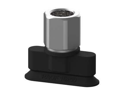 Przyssawka płaska owalna PAOF, 16X50 mm, Nirtyl-PCV 60°, G3/8", długi wew., bez filtra (S.PAOF16X50NP60.G38FL.00) (9961810) - Piab