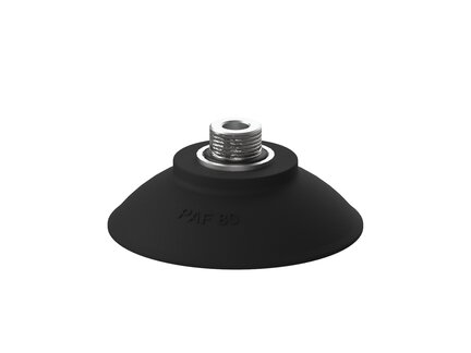 Przyssawka płaska PAF80, Nirtyl-PCV 60°, G3/8" zew. + NPSF 1/8" wew., filtr siatkowy (S.PAF80NP60.G38MNS18F.01) (9956269) - Piab