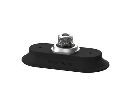 Przyssawka płaska owalna PAOF, 40X80 mm, Nirtyl-PCV 60°, G1/4" zew. obrotowy, bez filtra (S.PAOF40X80NP60.G14MS.00) (9971308) - Piab
