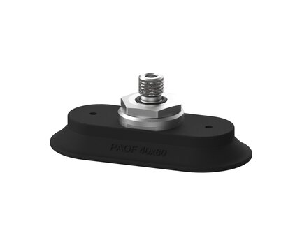 Przyssawka płaska owalna PAOF, 40X80 mm, Nirtyl-PCV 60°, G1/8" zew., bez filtra (S.PAOF40X80NP60.G18M.00) (9973555) - Piab