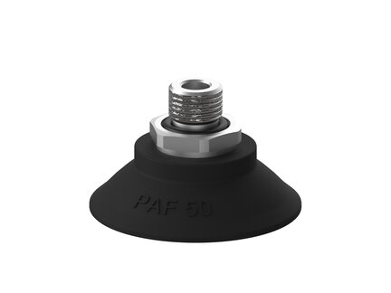 Przyssawka płaska PAF50, Nirtyl-PCV 60°, G1/4" zew., bez filtra (S.PAF50NP60.G14M.00) (9956111) - Piab