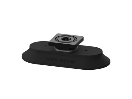 Przyssawka płaska owalna PAOF, 50X100 mm, Nirtyl-PCV 60°, rowek T, filtr siatkowy (S.PAOF50X100NP60.TXX.01) (9958414) - Piab