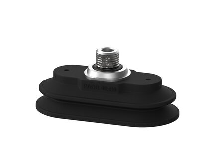 Przyssawka owalna mieszkowa PAOB40X80 mm, Nirtyl-PCV 60°, G1/4" zew. obrotowy, filtr siatkowy (S.PAOB40X80NP60.G14MS.01) (9962232) - Piab