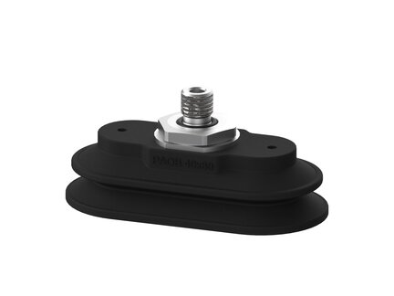 Przyssawka owalna mieszkowa PAOB40X80 mm, Nirtyl-PCV 60°, G1/8" zew., bez filtra (S.PAOB40X80NP60.G18M.00) (9975111) - Piab