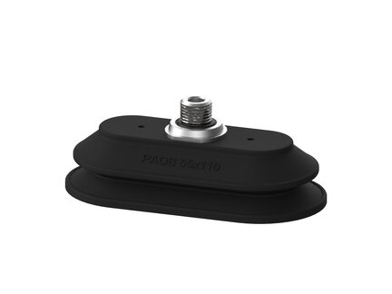 Przyssawka owalna mieszkowa PAOB55X110 mm, Nirtyl-PCV 60°, G1/4" zew. obrotowy, filtr siatkowy (S.PAOB55X110NP60.G14MS.01) (9960796) - Piab