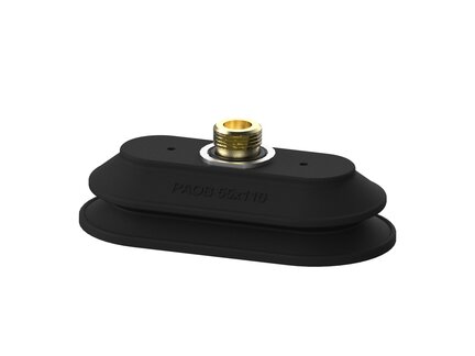 Przyssawka owalna mieszkowa PAOB55X110 mm, Nirtyl-PCV 60°, G3/8" zew.S, filtr siatkowy (S.PAOB55X110NP60.G38MS.01) (9958406) - Piab