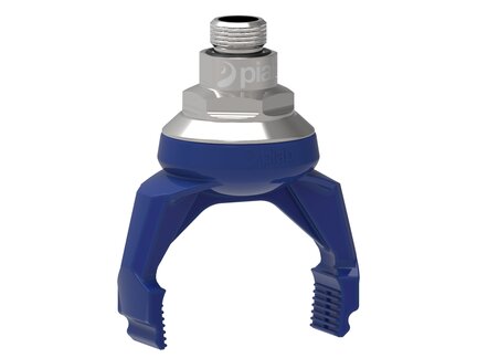 Chwytak próżniowy piSOFTGRIP 50 mm, 2, silikon wykrywalny 70°, krótki palec, G3/8" zew., przepłukiwanie (SG.S52DS70.SDS70.F.GW38M.00) (9956883) - Piab