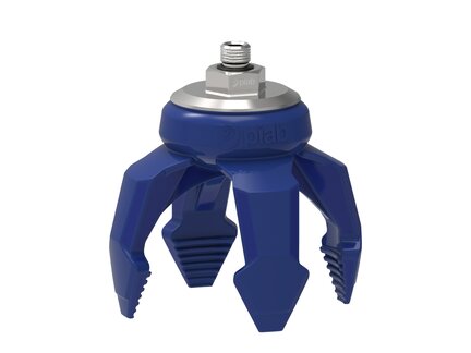 Chwytak próżniowy piSOFTGRIP 100 mm, 4, silikon wykrywalny 70°, krótki palec, G1/4" zew., przepłukiwanie (SG.S74DS70.SDS70.F.GW14M.00) (9964844) - Piab