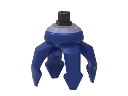 Chwytak próżniowy piSOFTGRIP 100 mm, 4, silikon wykrywalny 70°, krótki palec, gwint NPT 1/2" zew. (SG.S74DS70.SDS70.F.NT12M.00) (9964447) - Piab